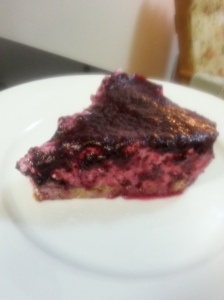 Raw vegan blueberry "cheesecake" (tastes better than you would think)