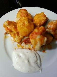 Cauliflower "wings" with ranch